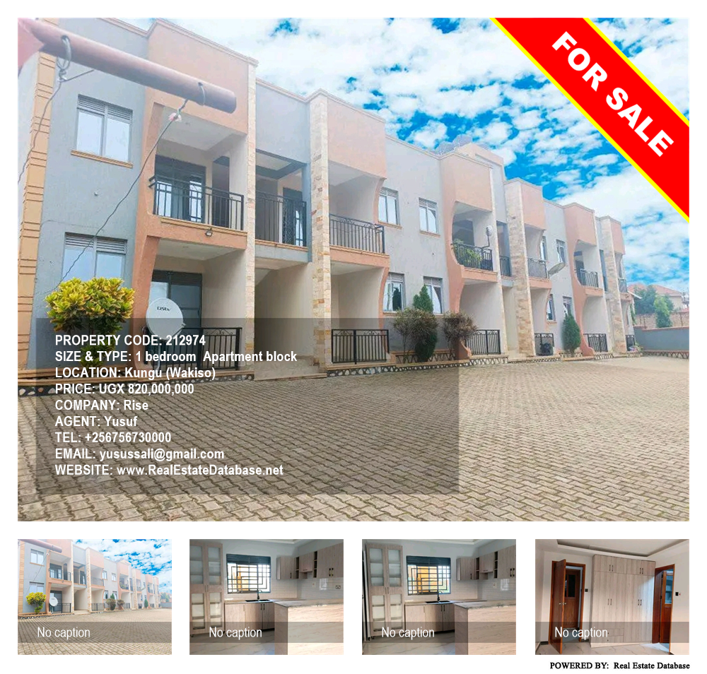 1 bedroom Apartment block  for sale in Kungu Wakiso Uganda, code: 212974