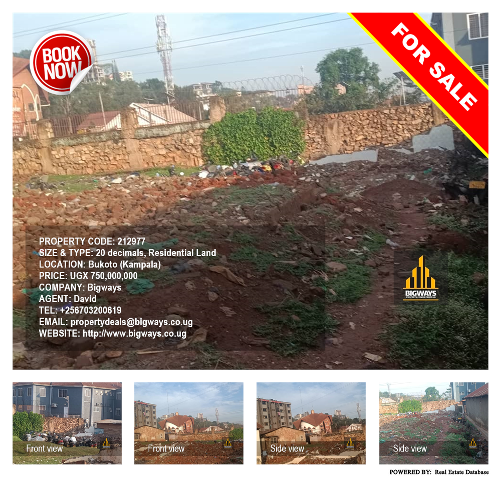 Residential Land  for sale in Bukoto Kampala Uganda, code: 212977