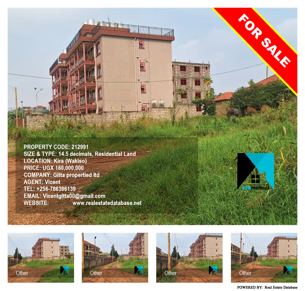 Residential Land  for sale in Kira Wakiso Uganda, code: 212991