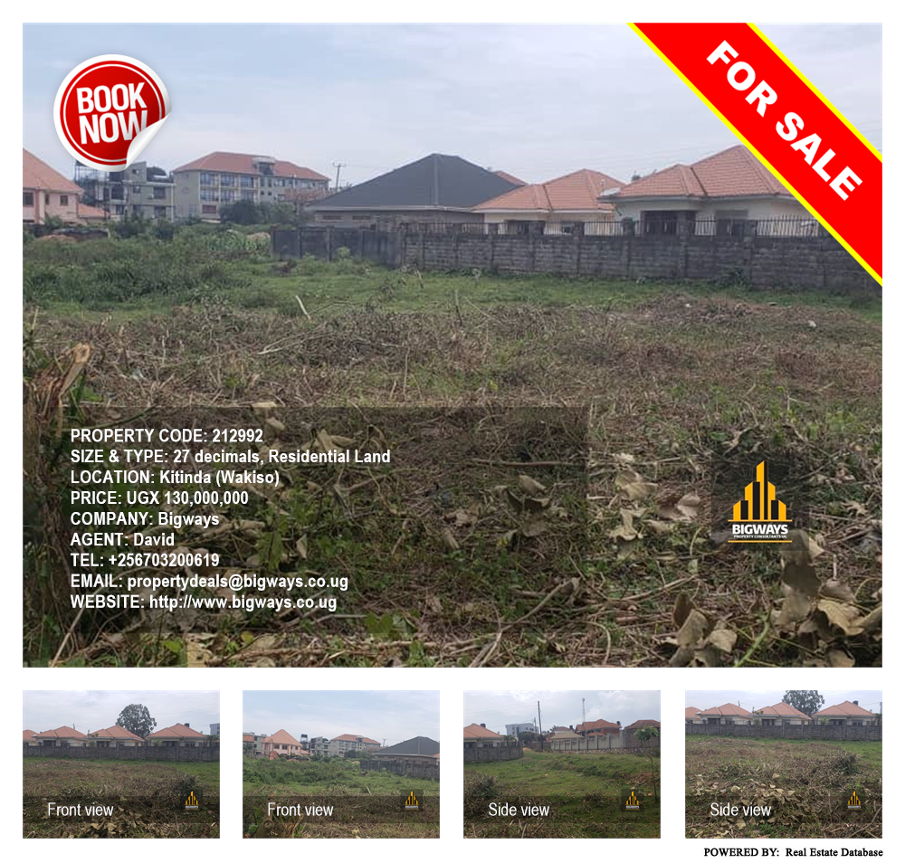 Residential Land  for sale in Kitinda Wakiso Uganda, code: 212992