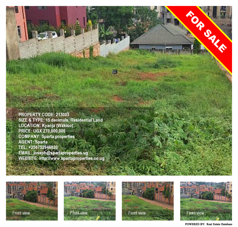 Residential Land  for sale in Kyanja Wakiso Uganda, code: 213003