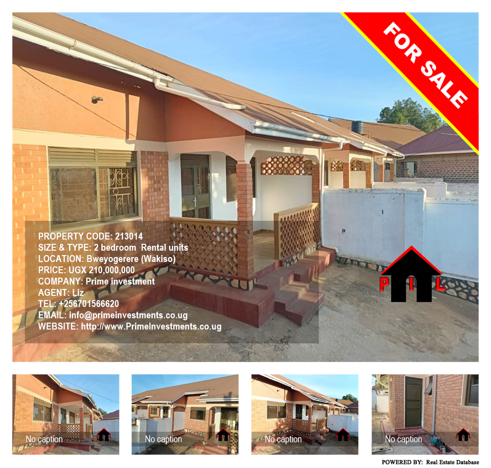 2 bedroom Rental units  for sale in Bweyogerere Wakiso Uganda, code: 213014