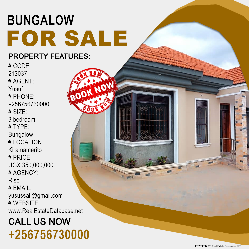 3 bedroom Bungalow  for sale in Kiramamerito Wakiso Uganda, code: 213037