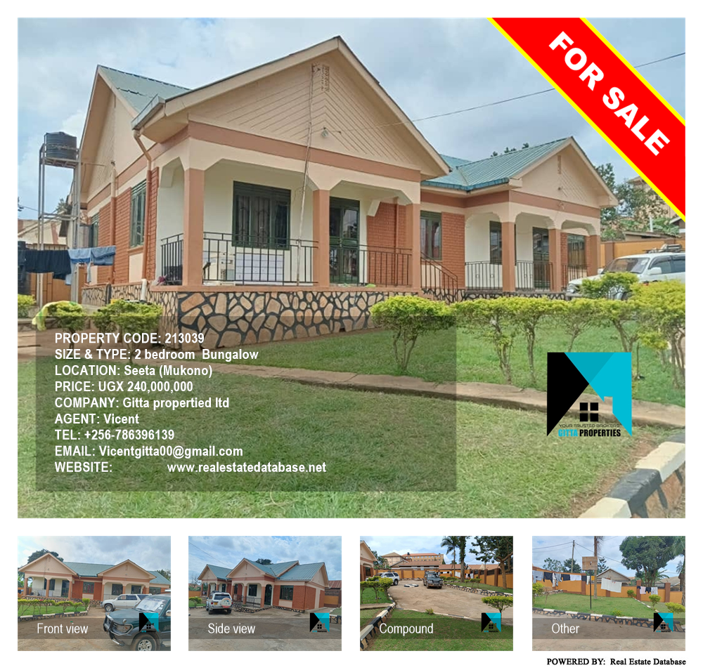 2 bedroom Bungalow  for sale in Seeta Mukono Uganda, code: 213039