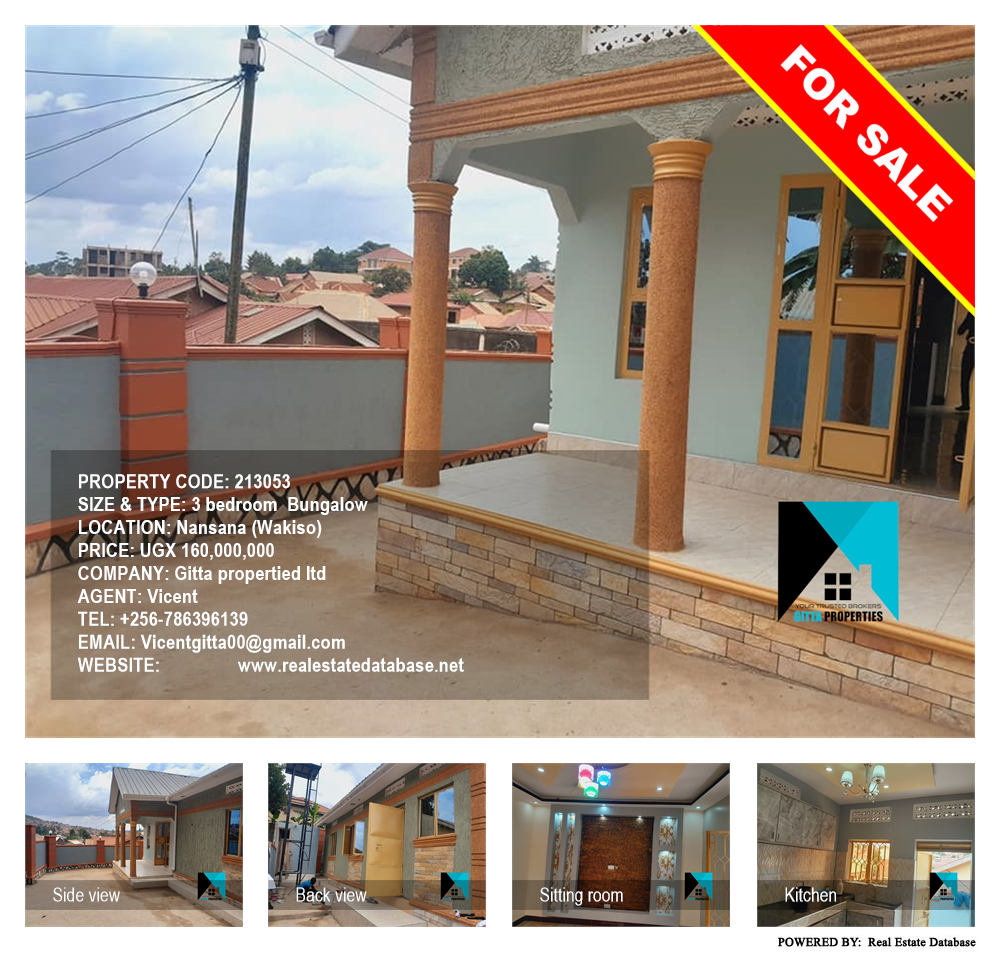 3 bedroom Bungalow  for sale in Nansana Wakiso Uganda, code: 213053