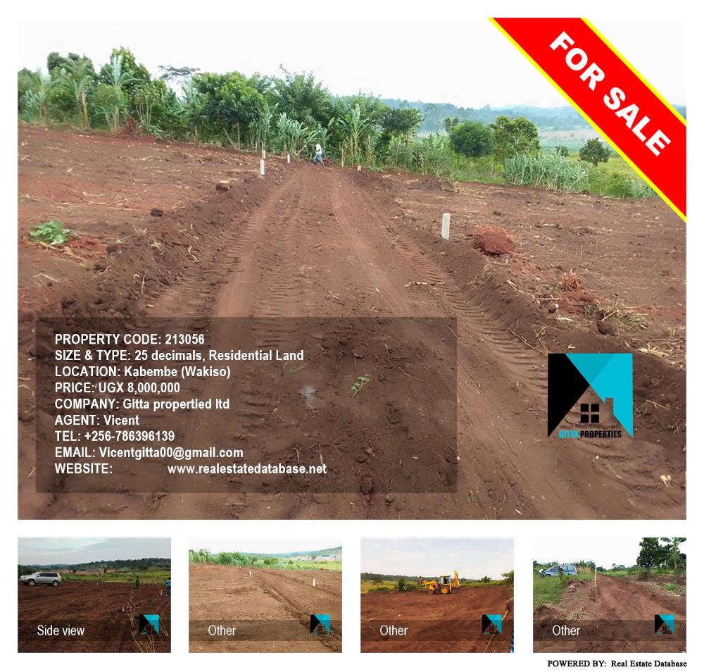 Residential Land  for sale in Kabembe Wakiso Uganda, code: 213056