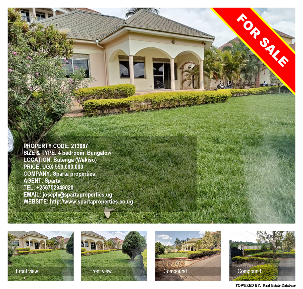 4 bedroom Bungalow  for sale in Butenga Wakiso Uganda, code: 213067