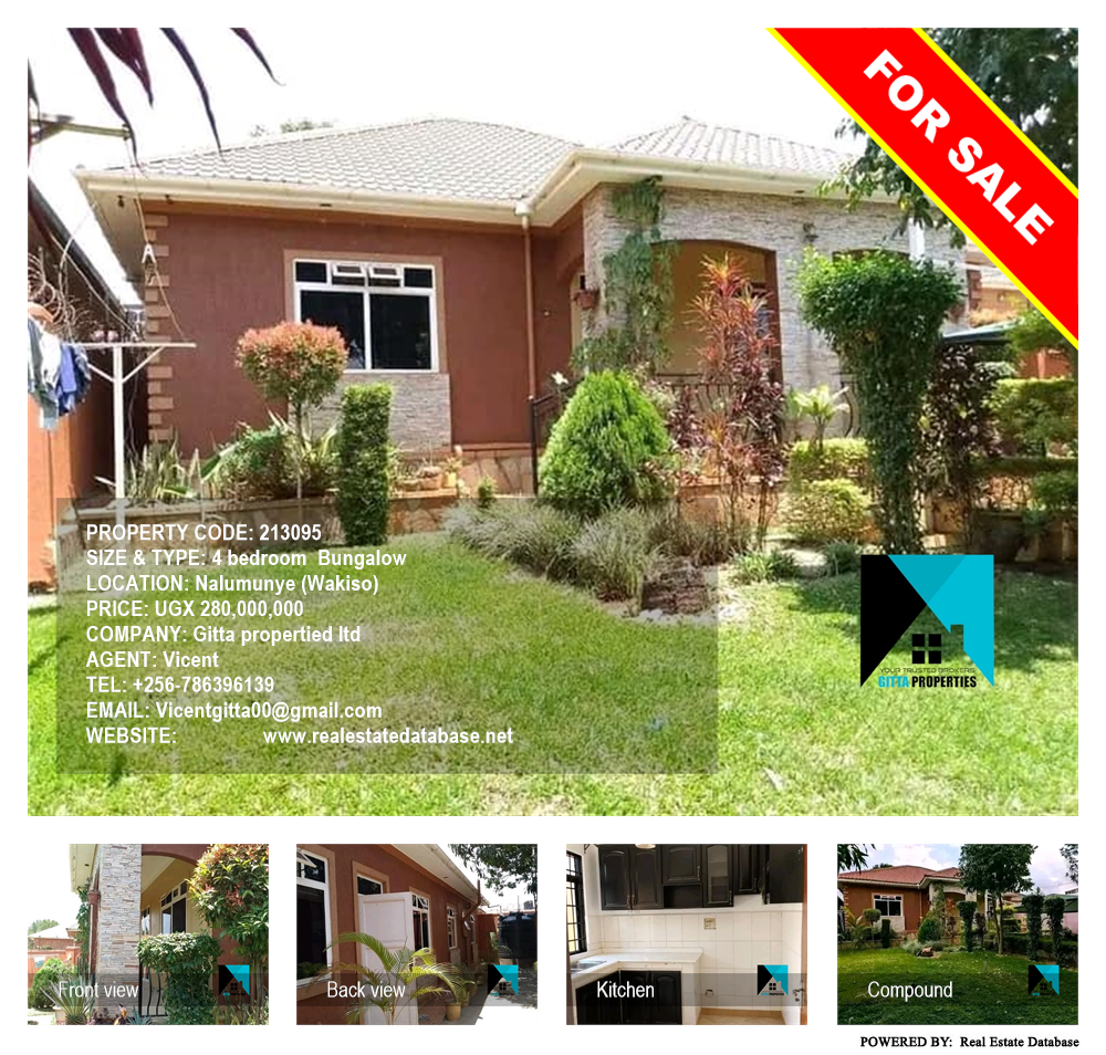 4 bedroom Bungalow  for sale in Nalumunye Wakiso Uganda, code: 213095