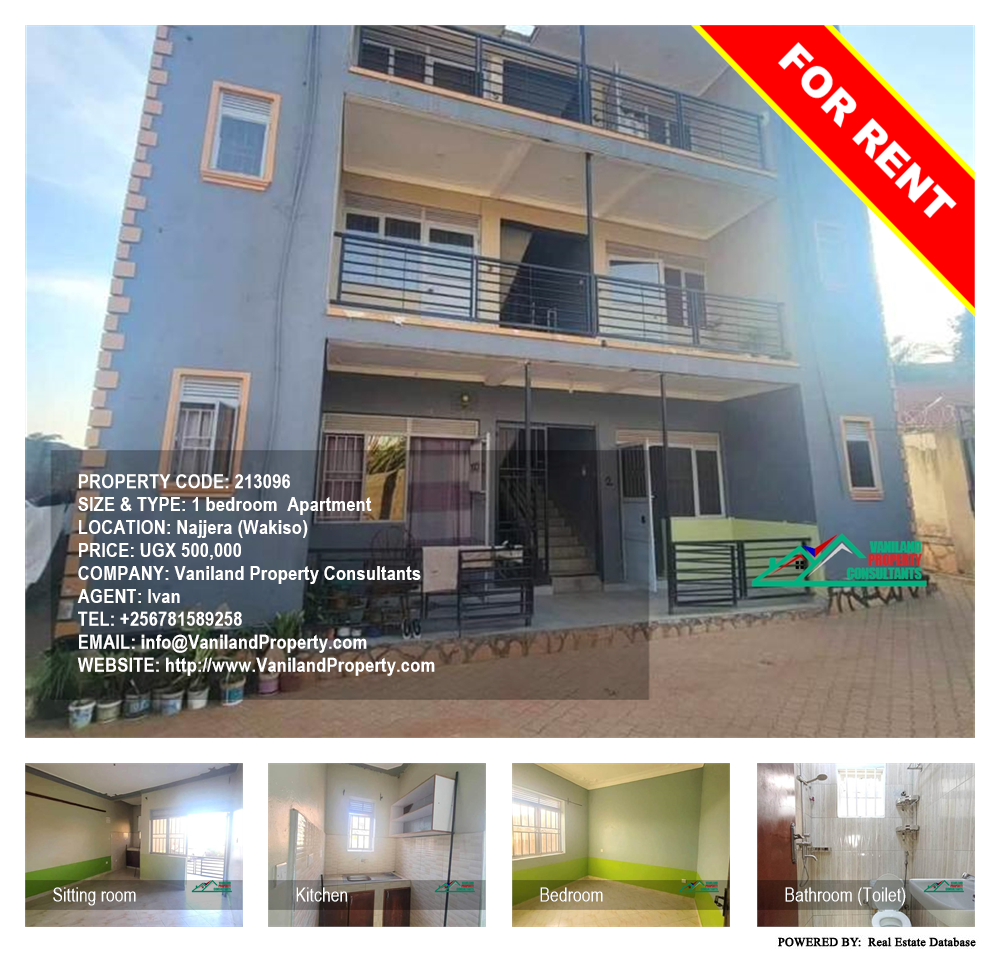 1 bedroom Apartment  for rent in Najjera Wakiso Uganda, code: 213096