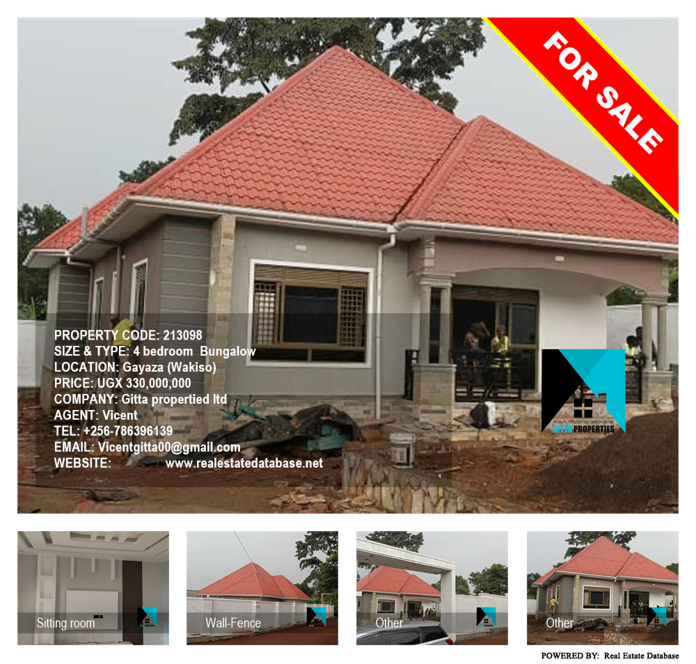 4 bedroom Bungalow  for sale in Gayaza Wakiso Uganda, code: 213098