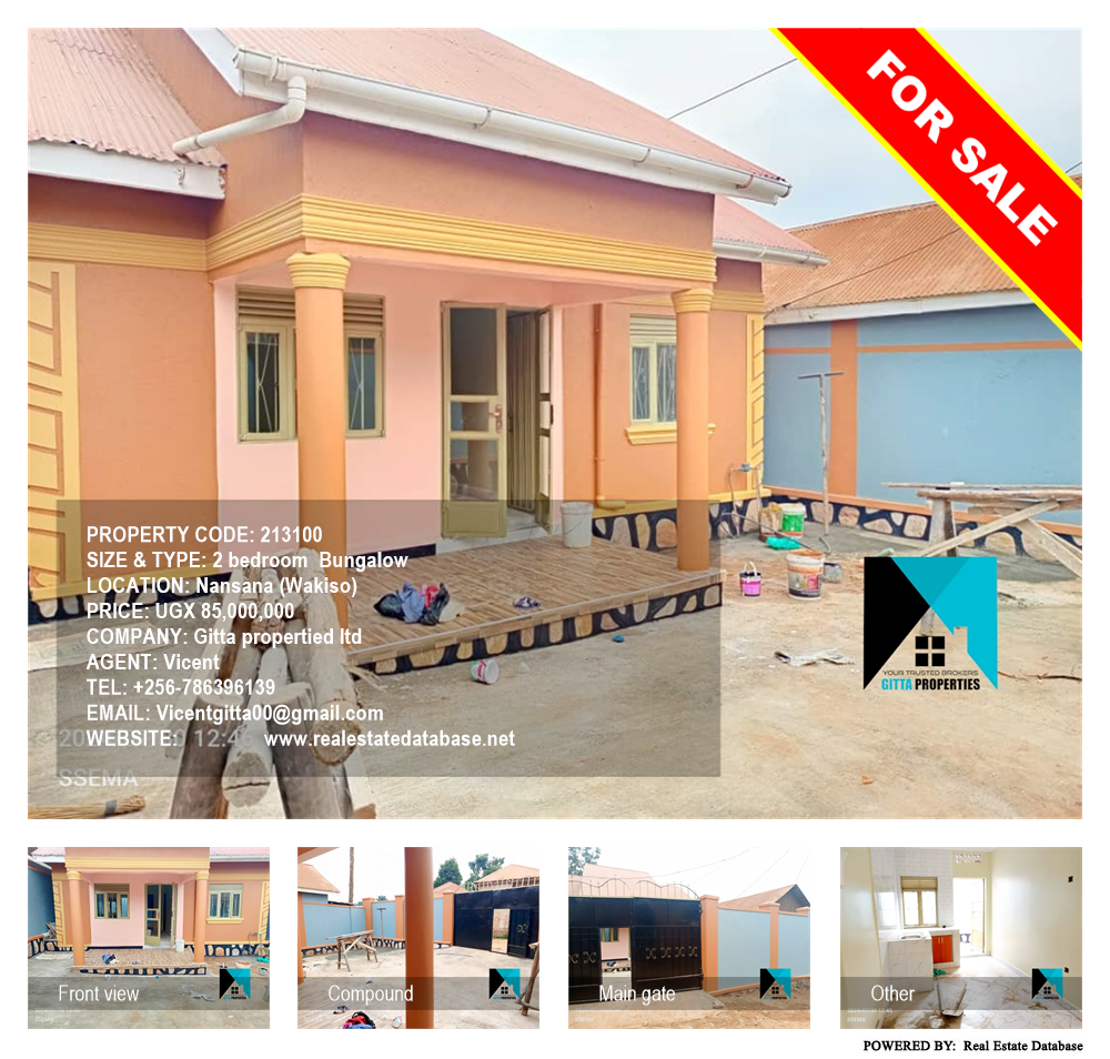 2 bedroom Bungalow  for sale in Nansana Wakiso Uganda, code: 213100