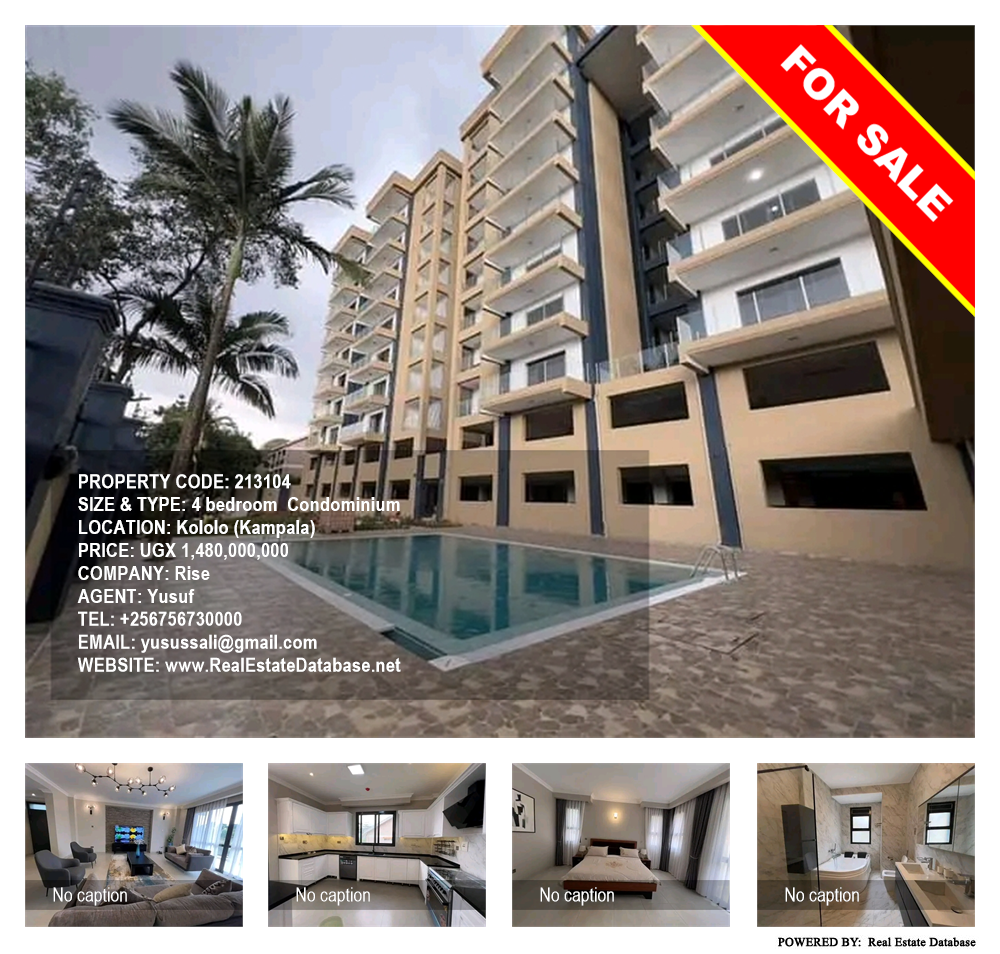 4 bedroom Condominium  for sale in Kololo Kampala Uganda, code: 213104