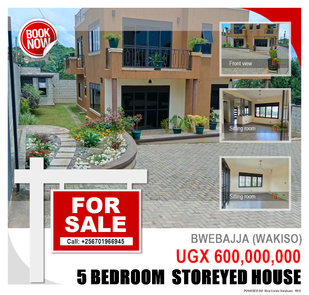 5 bedroom Storeyed house  for sale in Bwebajja Wakiso Uganda, code: 213115