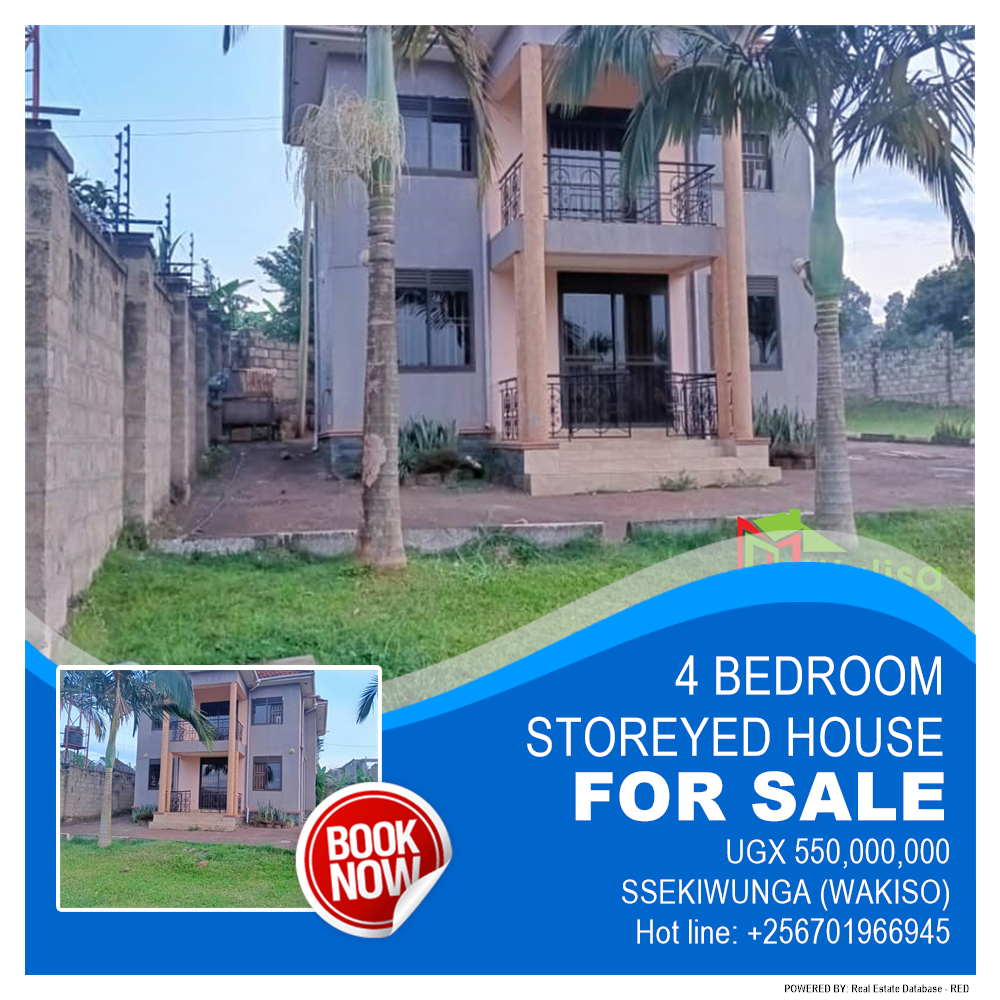 4 bedroom Storeyed house  for sale in Ssekiwunga Wakiso Uganda, code: 213117