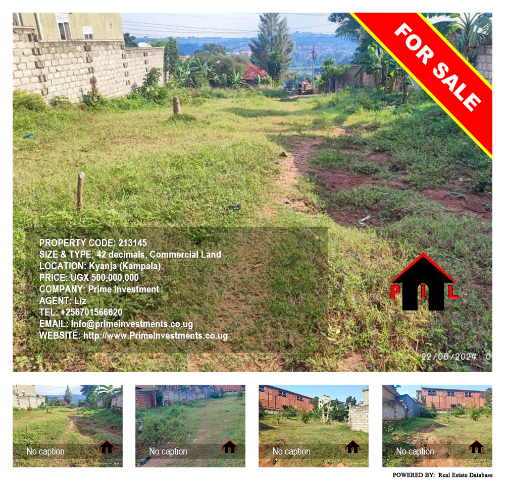 Commercial Land  for sale in Kyanja Kampala Uganda, code: 213145