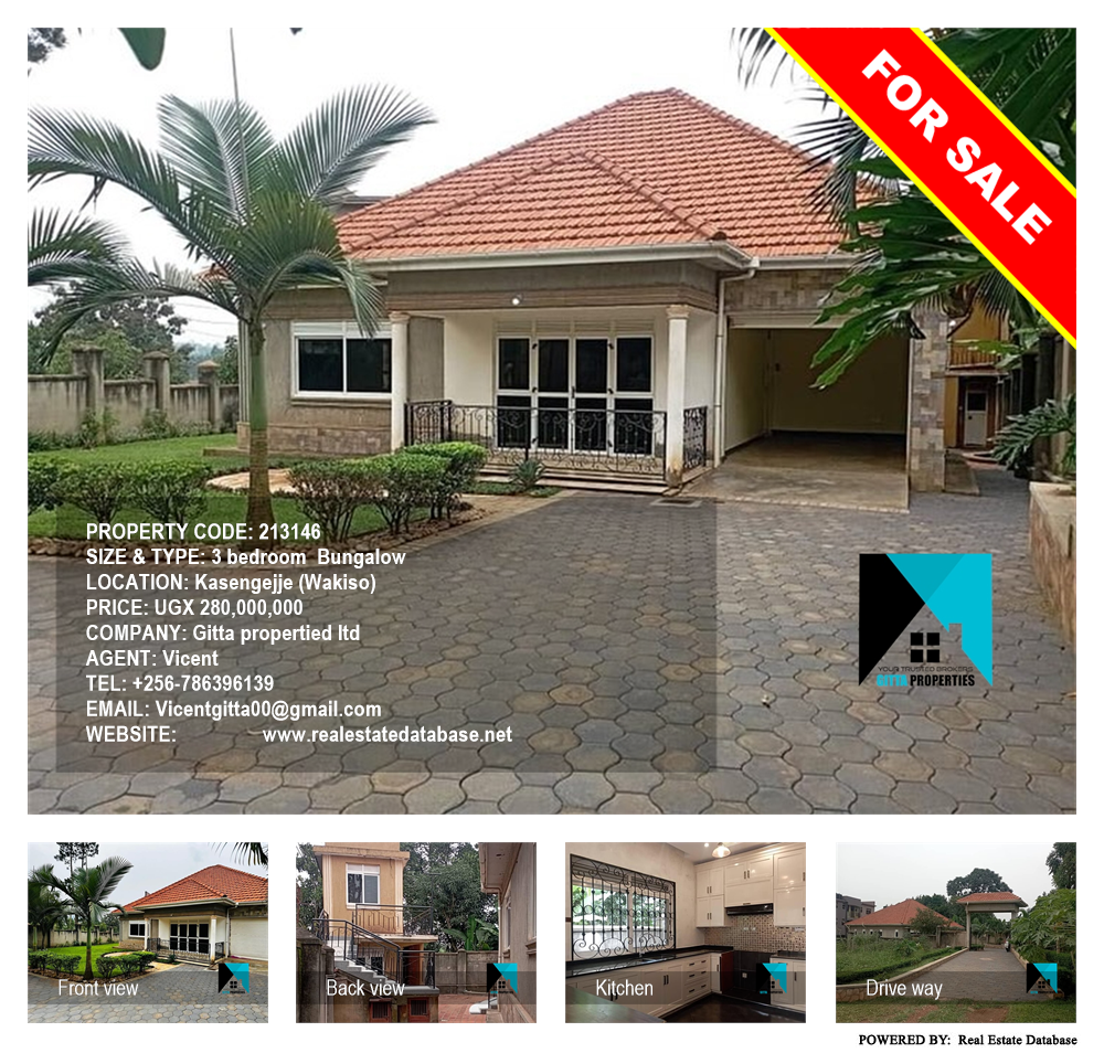 3 bedroom Bungalow  for sale in Kasengejje Wakiso Uganda, code: 213146