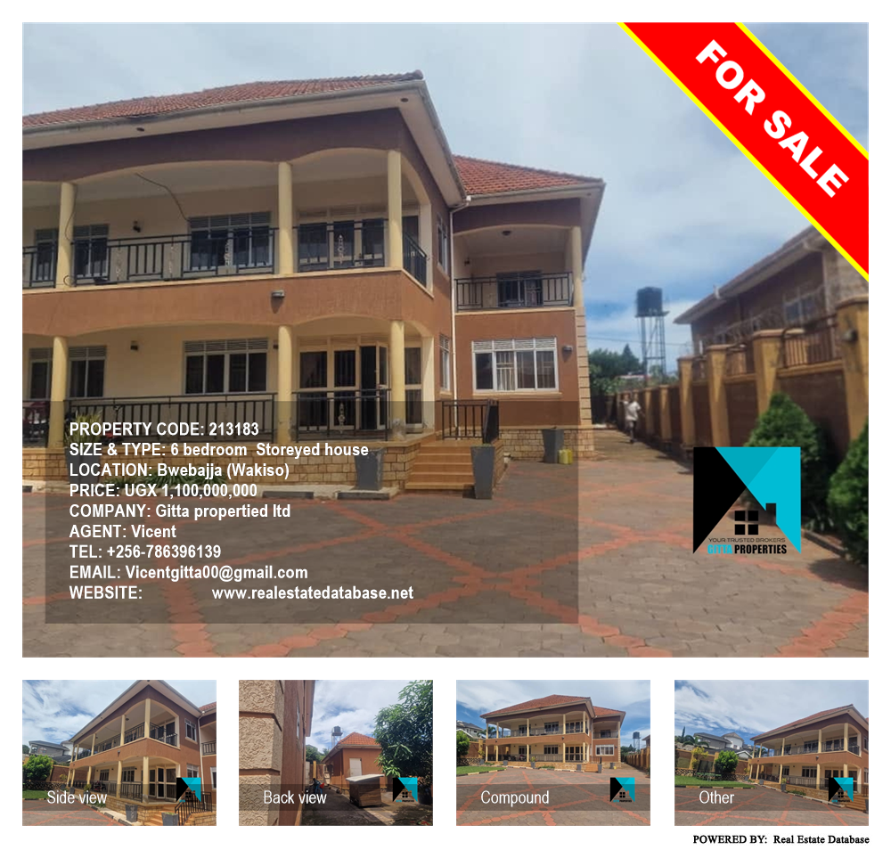 6 bedroom Storeyed house  for sale in Bwebajja Wakiso Uganda, code: 213183