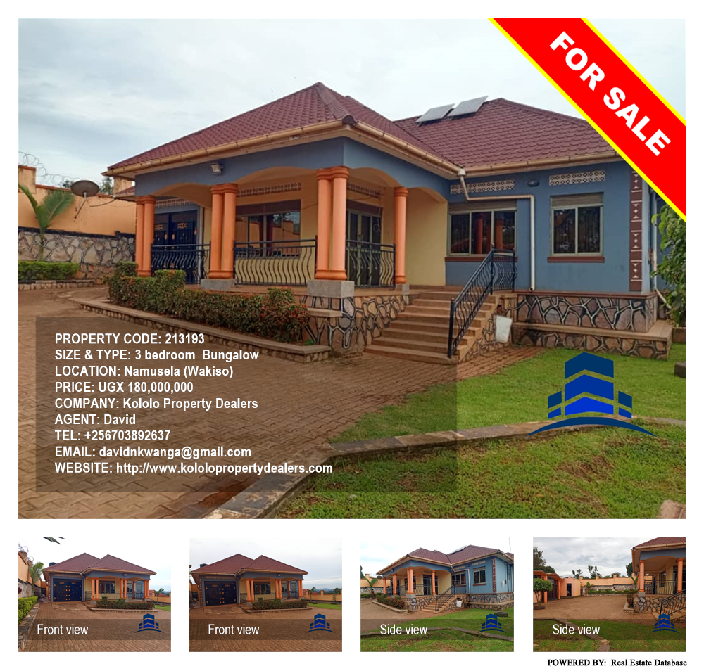 3 bedroom Bungalow  for sale in Namusela Wakiso Uganda, code: 213193