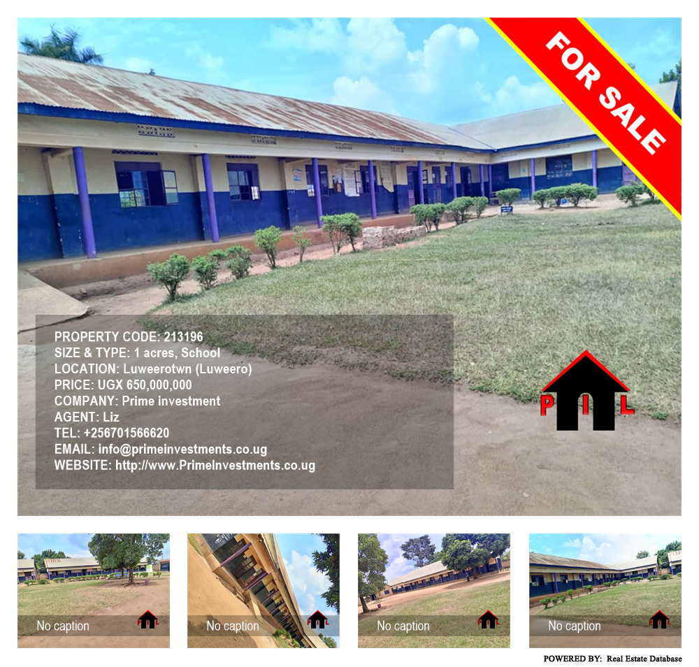 School  for sale in Luweerotwn Luweero Uganda, code: 213196