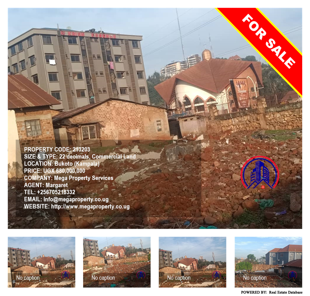 Commercial Land  for sale in Bukoto Kampala Uganda, code: 213203