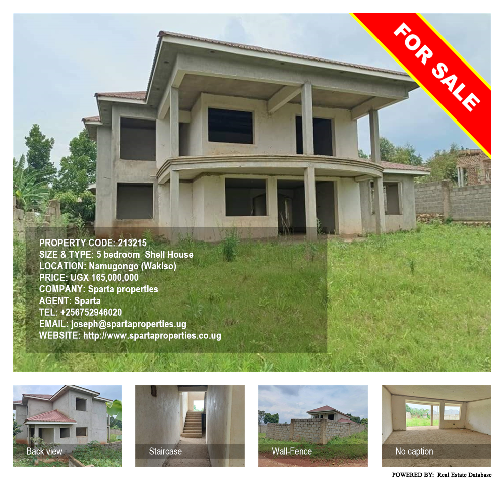 5 bedroom Shell House  for sale in Namugongo Wakiso Uganda, code: 213215