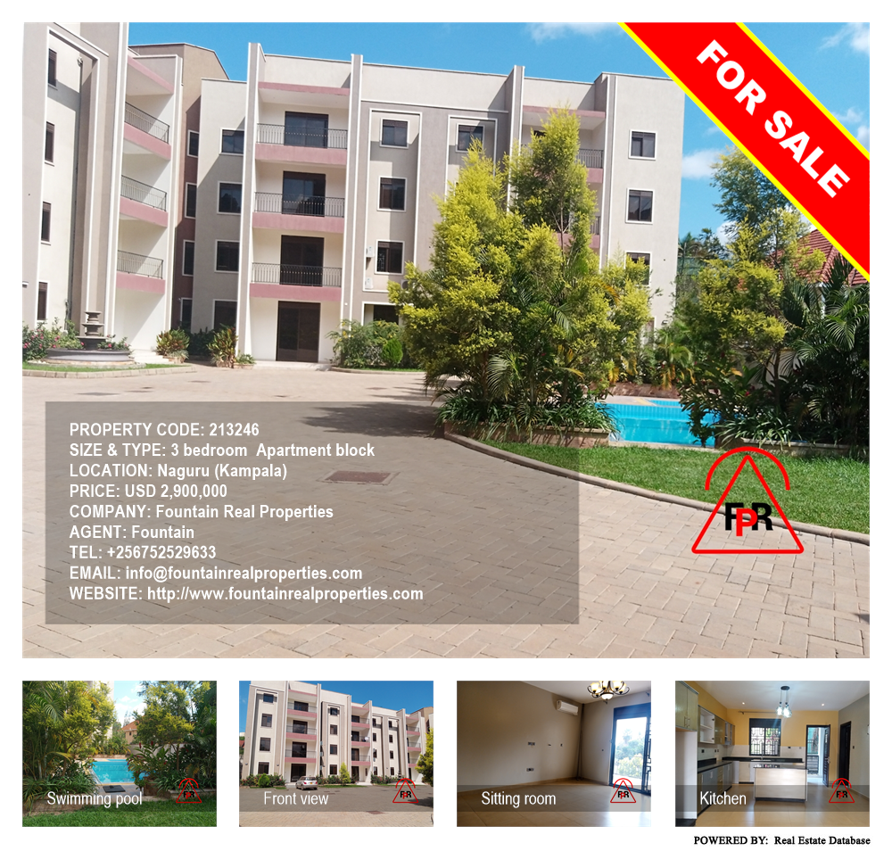 3 bedroom Apartment block  for sale in Naguru Kampala Uganda, code: 213246