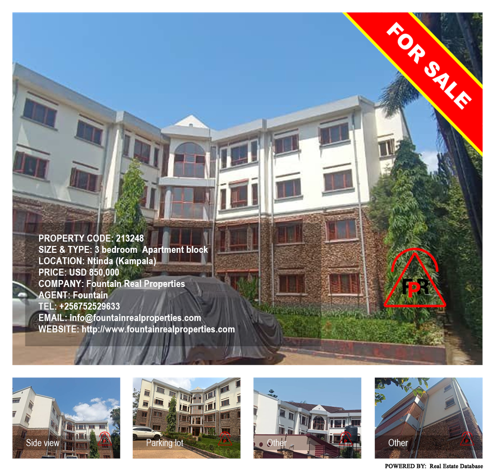 3 bedroom Apartment block  for sale in Ntinda Kampala Uganda, code: 213248