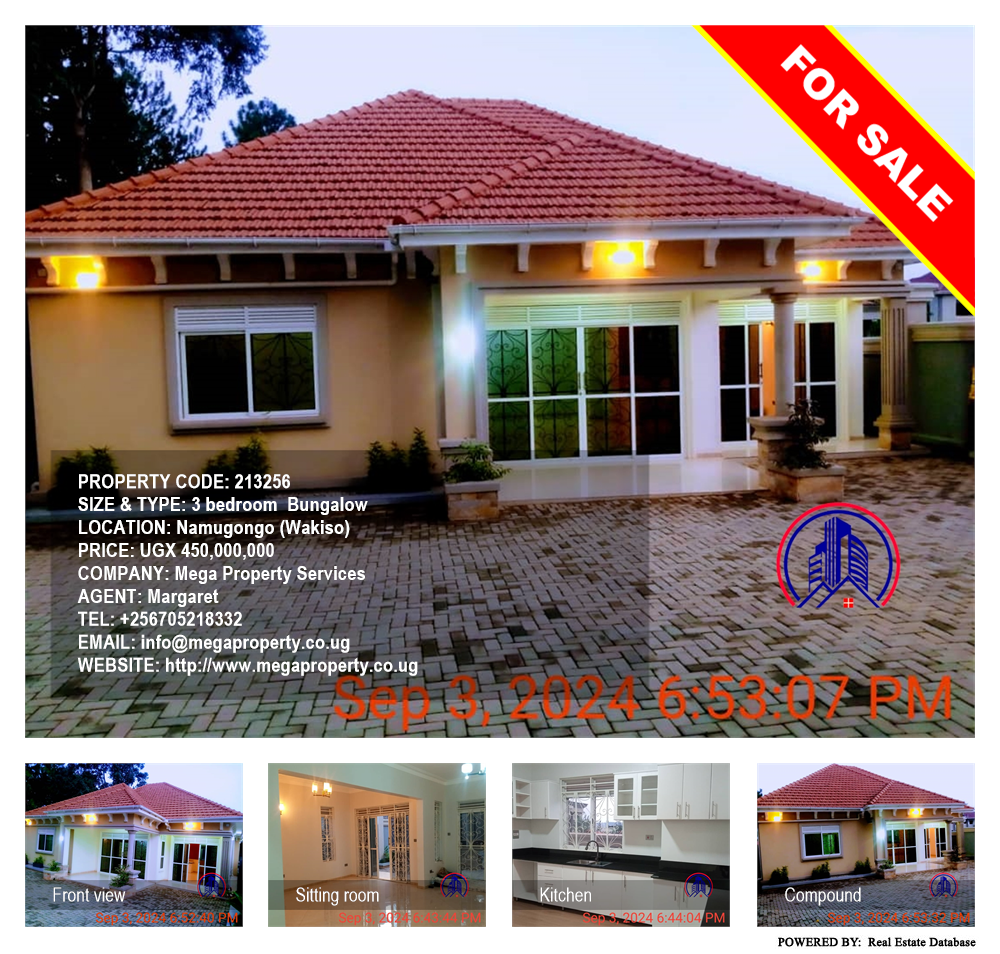 3 bedroom Bungalow  for sale in Namugongo Wakiso Uganda, code: 213256