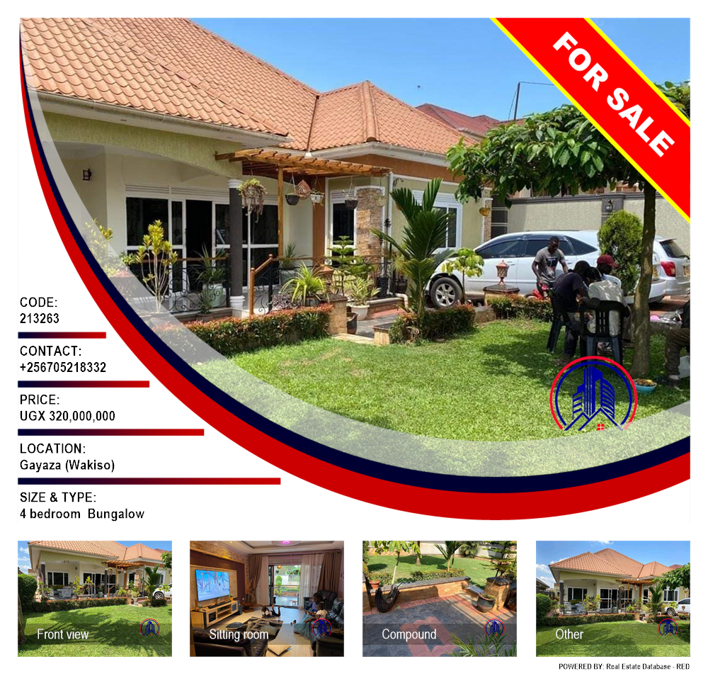 4 bedroom Bungalow  for sale in Gayaza Wakiso Uganda, code: 213263