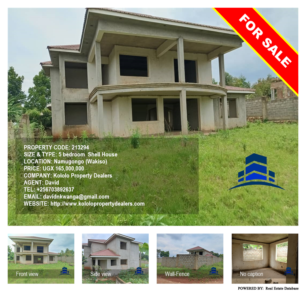 5 bedroom Shell House  for sale in Namugongo Wakiso Uganda, code: 213294