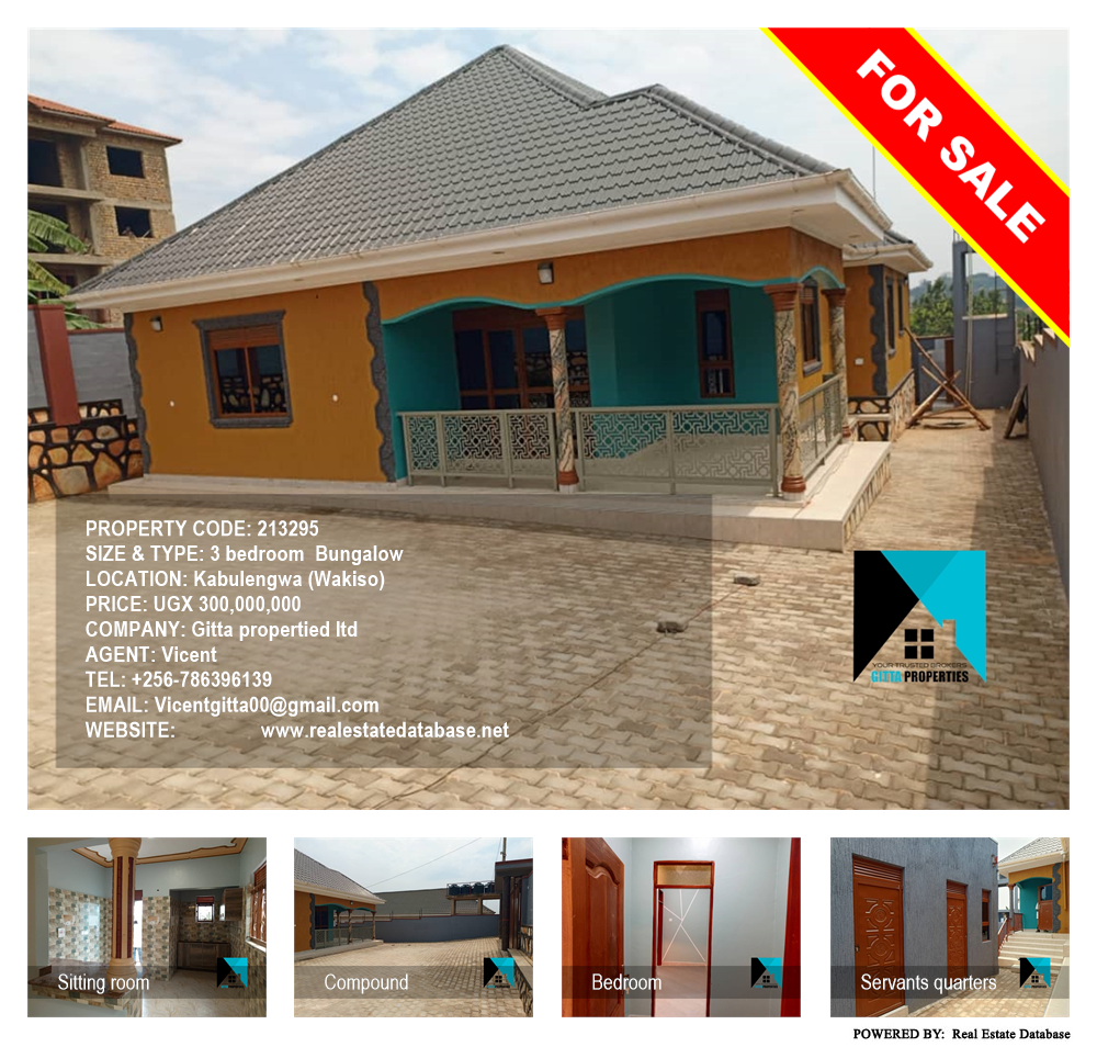 3 bedroom Bungalow  for sale in Kabulengwa Wakiso Uganda, code: 213295