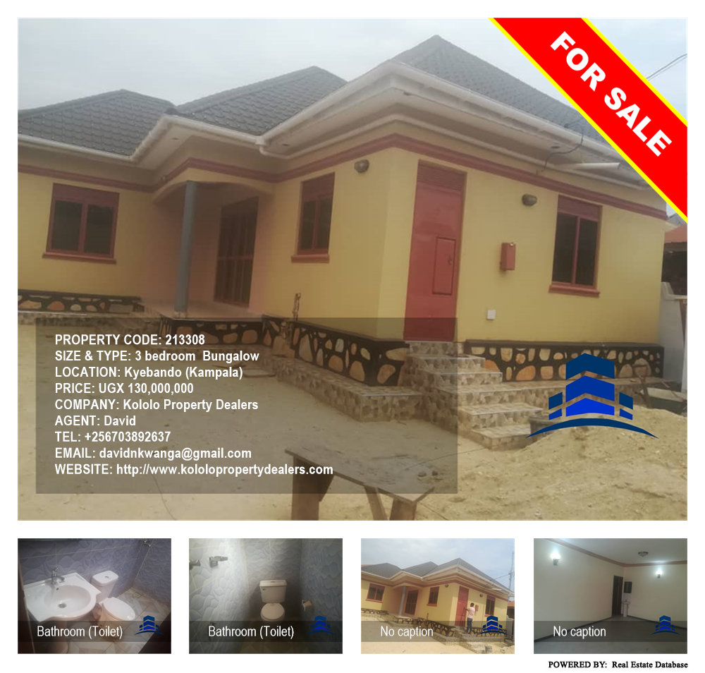 3 bedroom Bungalow  for sale in Kyebando Kampala Uganda, code: 213308