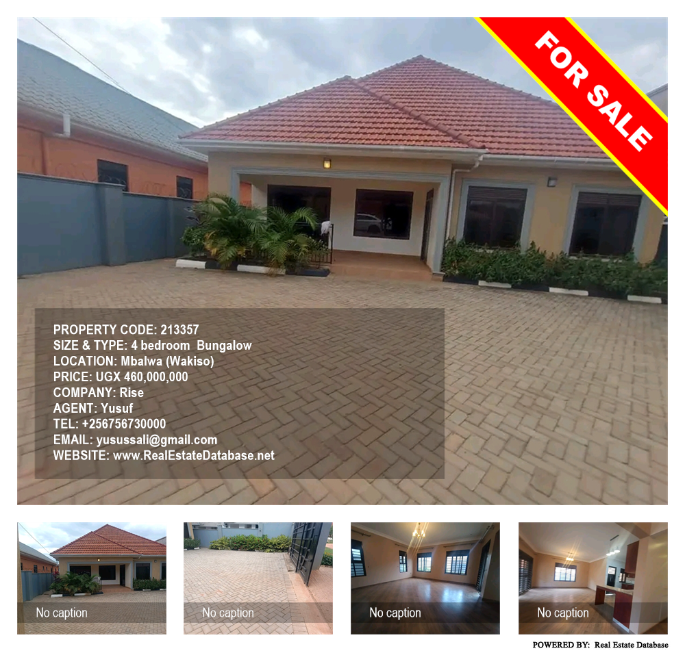 4 bedroom Bungalow  for sale in Mbalwa Wakiso Uganda, code: 213357