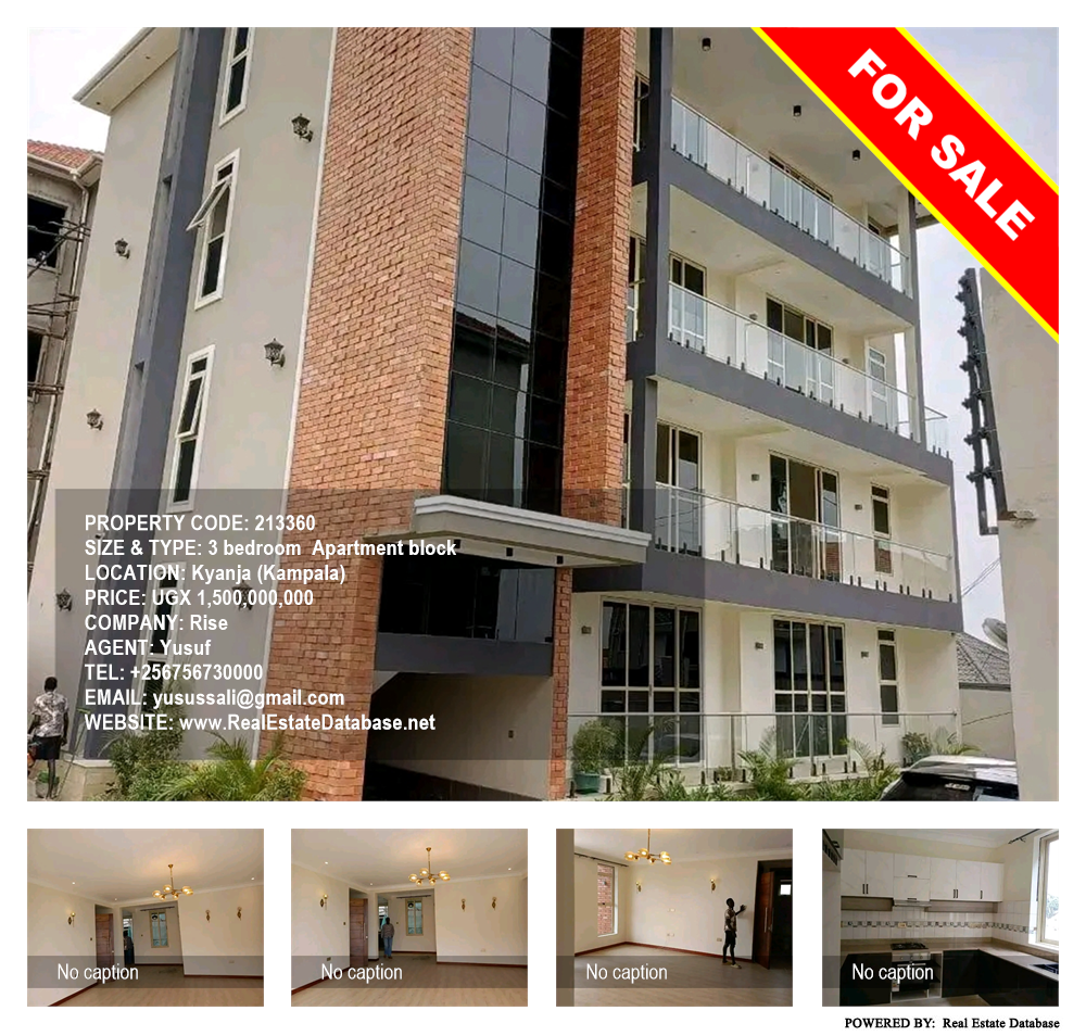 3 bedroom Apartment block  for sale in Kyanja Kampala Uganda, code: 213360