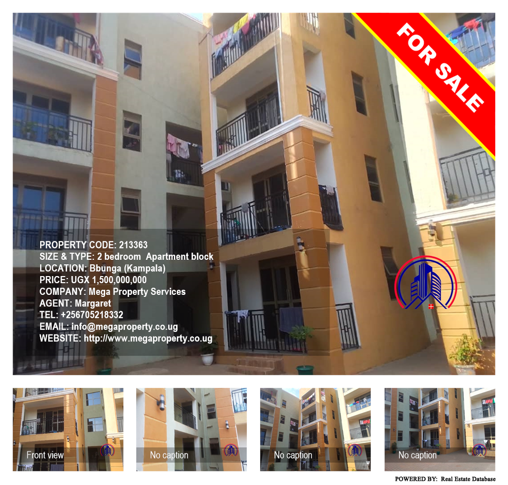 2 bedroom Apartment block  for sale in Bbunga Kampala Uganda, code: 213363