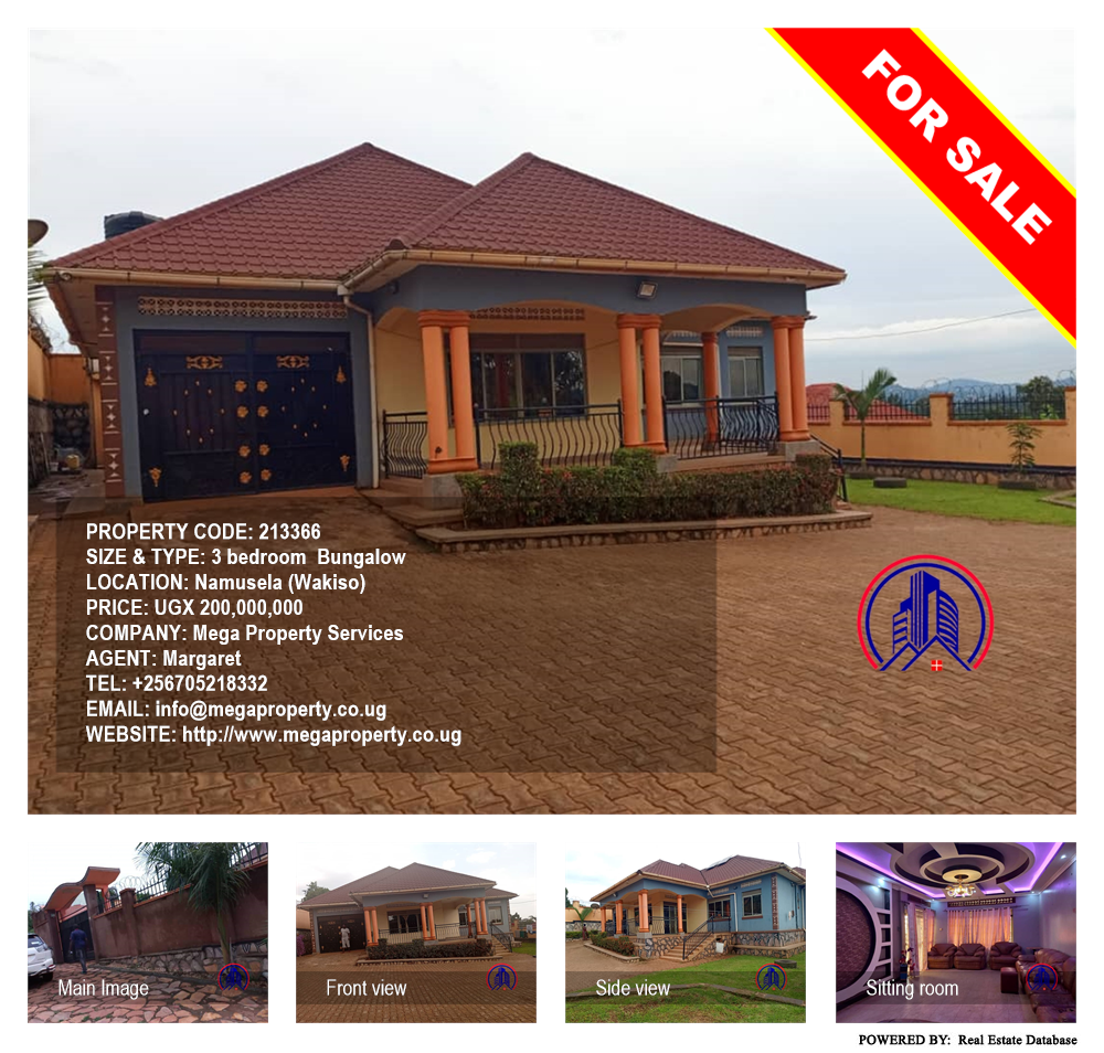 3 bedroom Bungalow  for sale in Namusela Wakiso Uganda, code: 213366