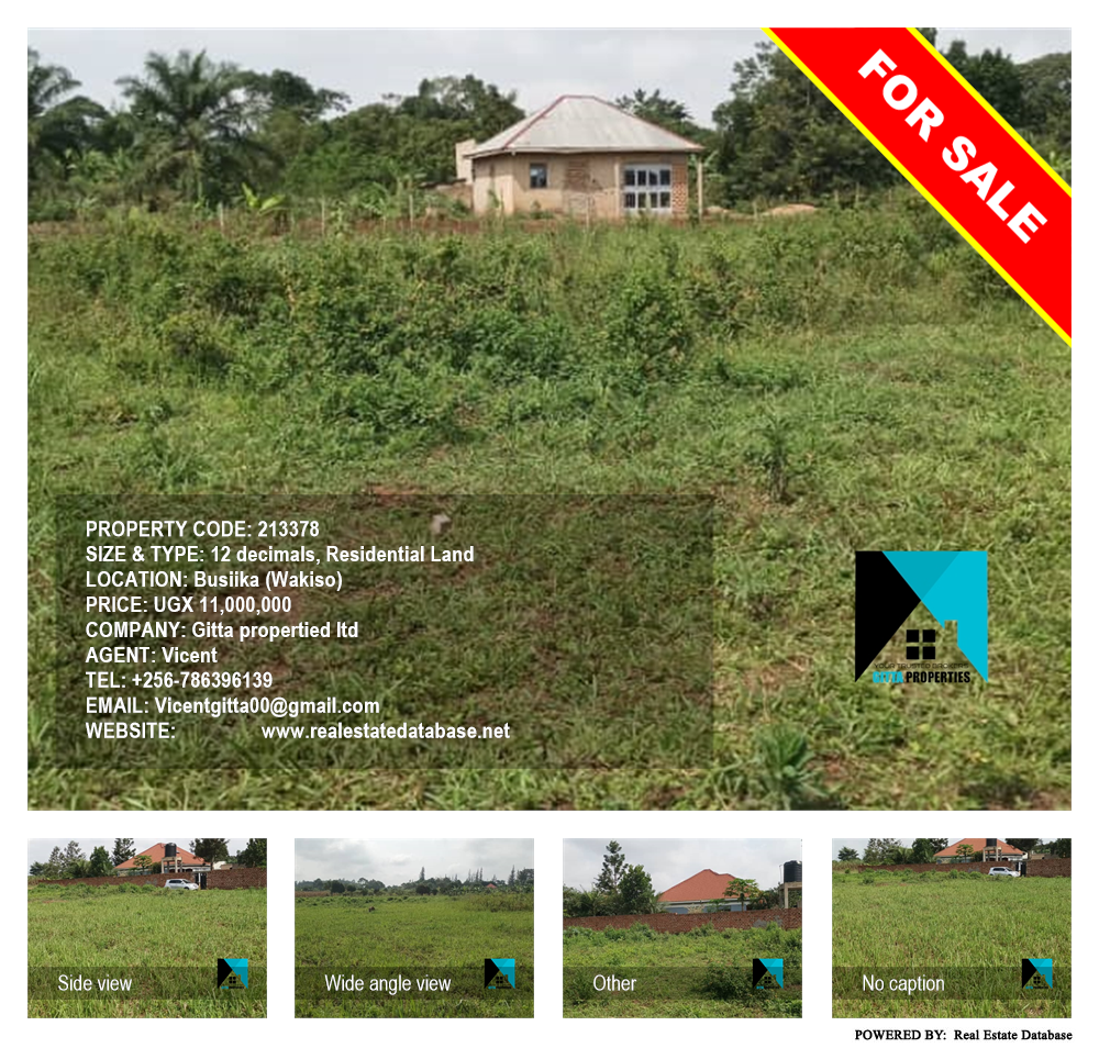 Residential Land  for sale in Busiika Wakiso Uganda, code: 213378