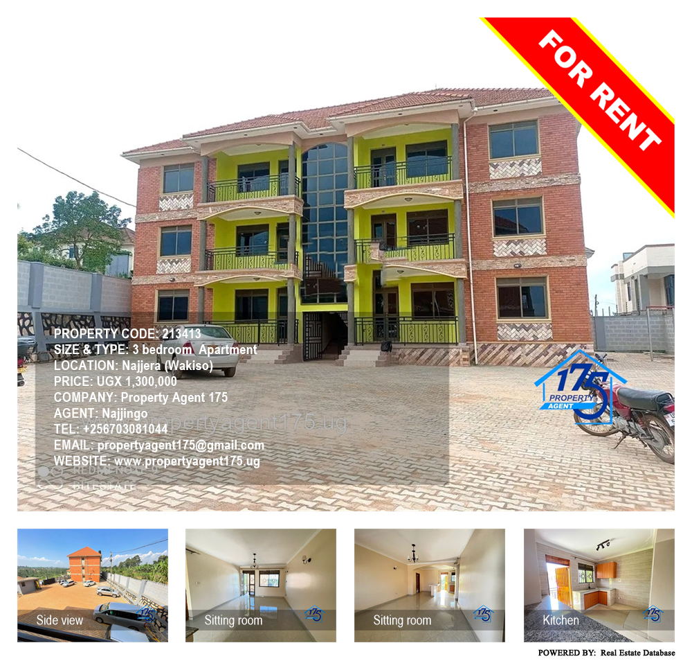 3 bedroom Apartment  for rent in Najjera Wakiso Uganda, code: 213413