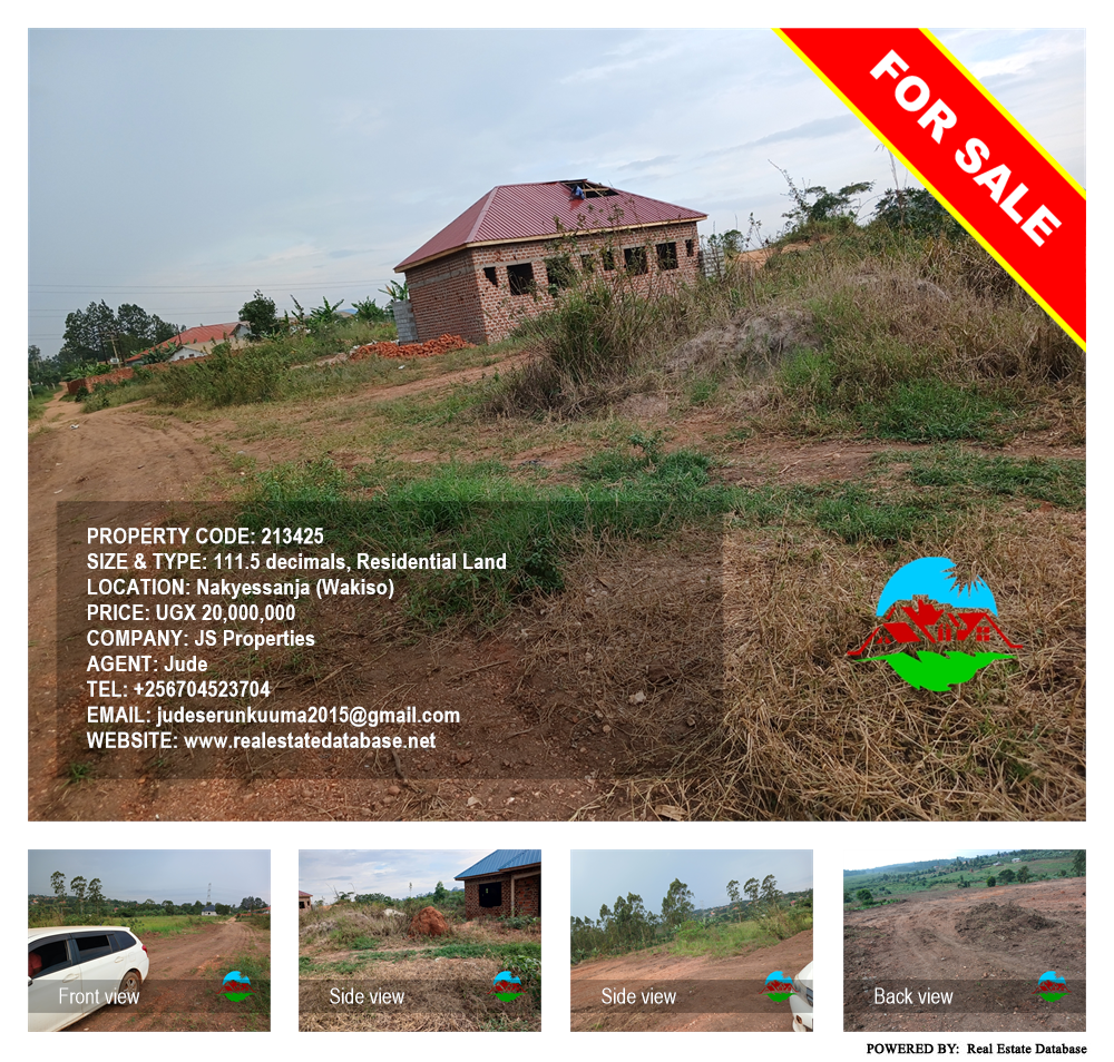 Residential Land  for sale in Nakyessanja Wakiso Uganda, code: 213425