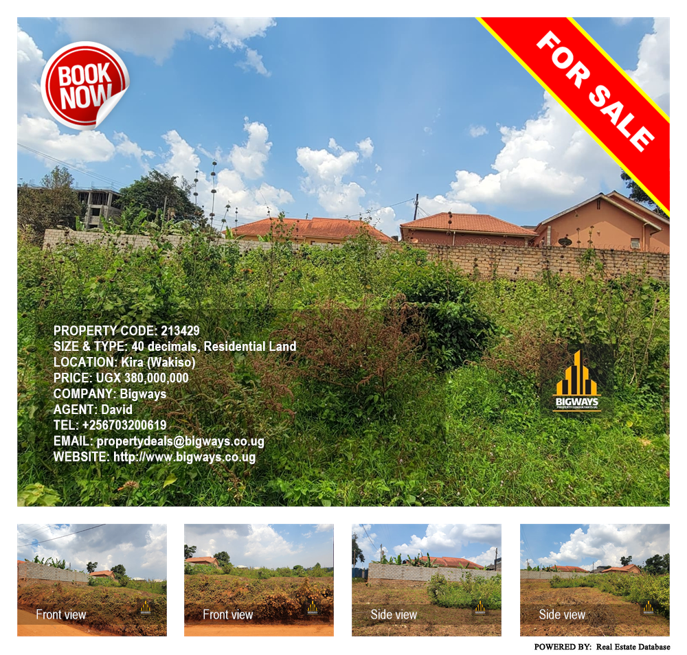 Residential Land  for sale in Kira Wakiso Uganda, code: 213429