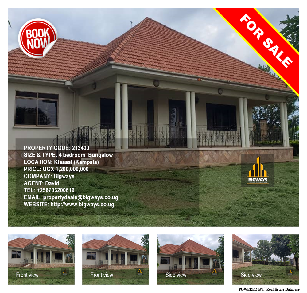 4 bedroom Bungalow  for sale in Kisaasi Kampala Uganda, code: 213430