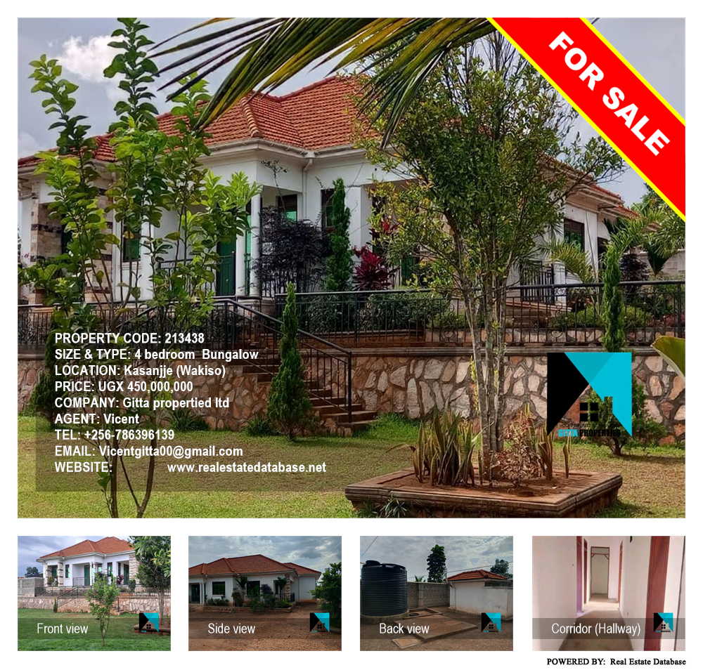 4 bedroom Bungalow  for sale in Kasanjje Wakiso Uganda, code: 213438