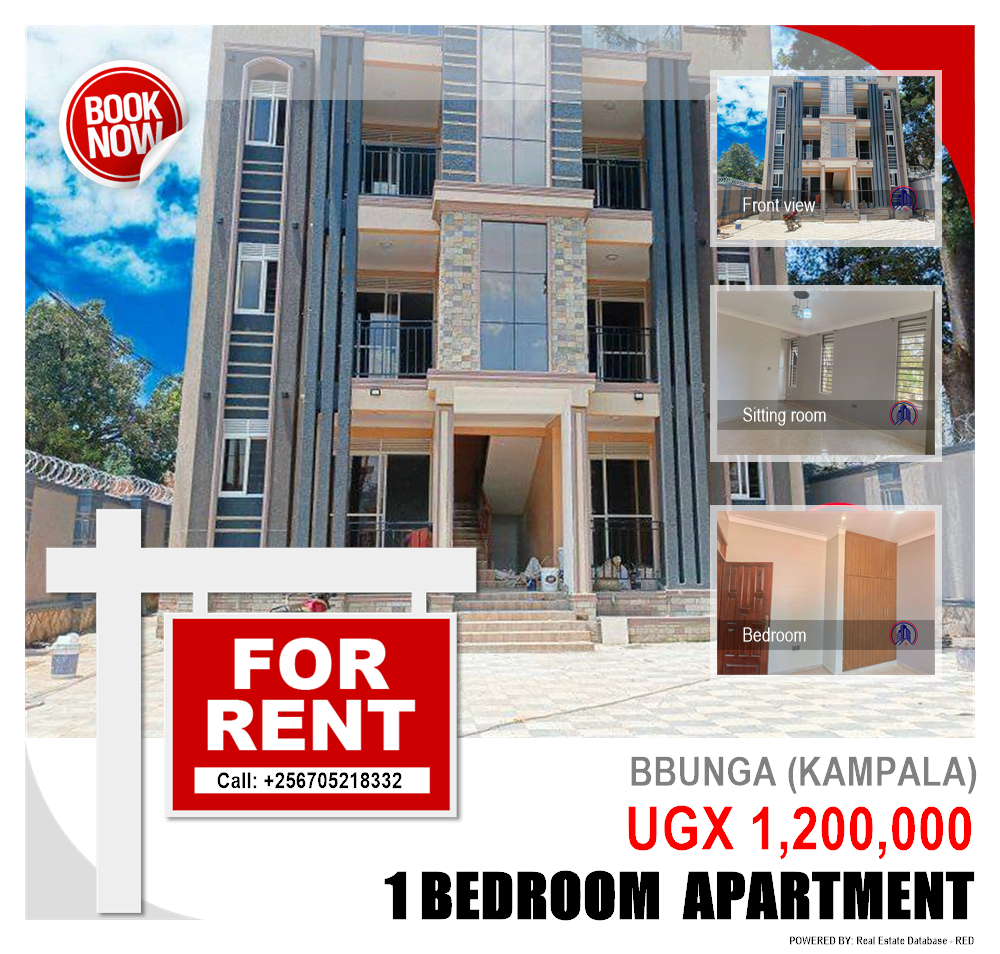 1 bedroom Apartment  for rent in Bbunga Kampala Uganda, code: 213450