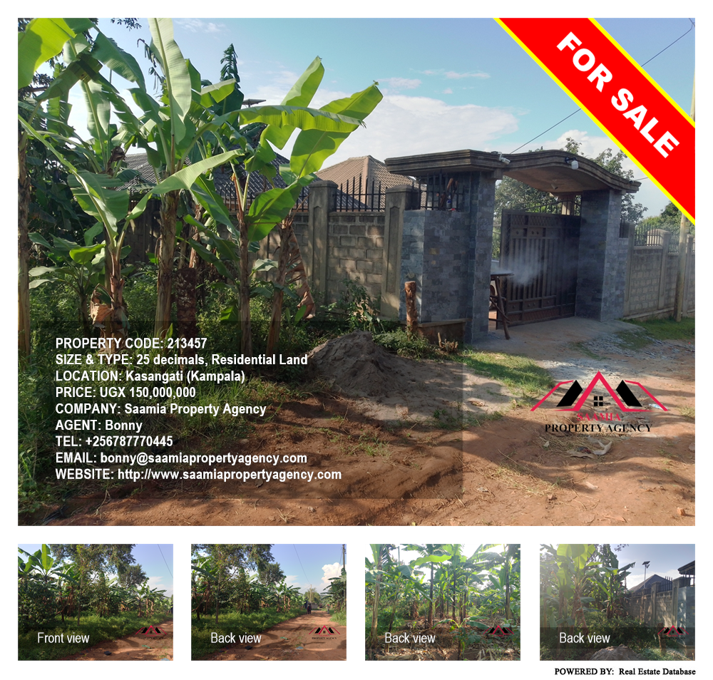 Residential Land  for sale in Kasangati Kampala Uganda, code: 213457