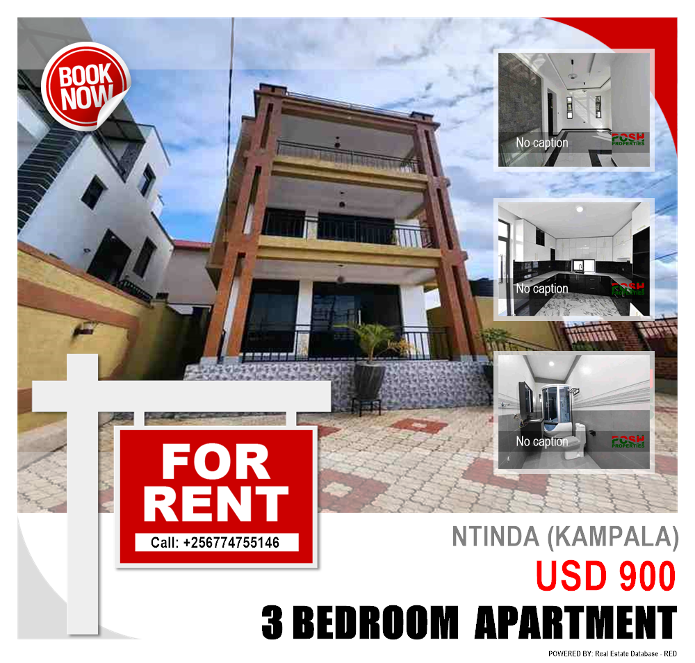 3 bedroom Apartment  for rent in Ntinda Kampala Uganda, code: 213463