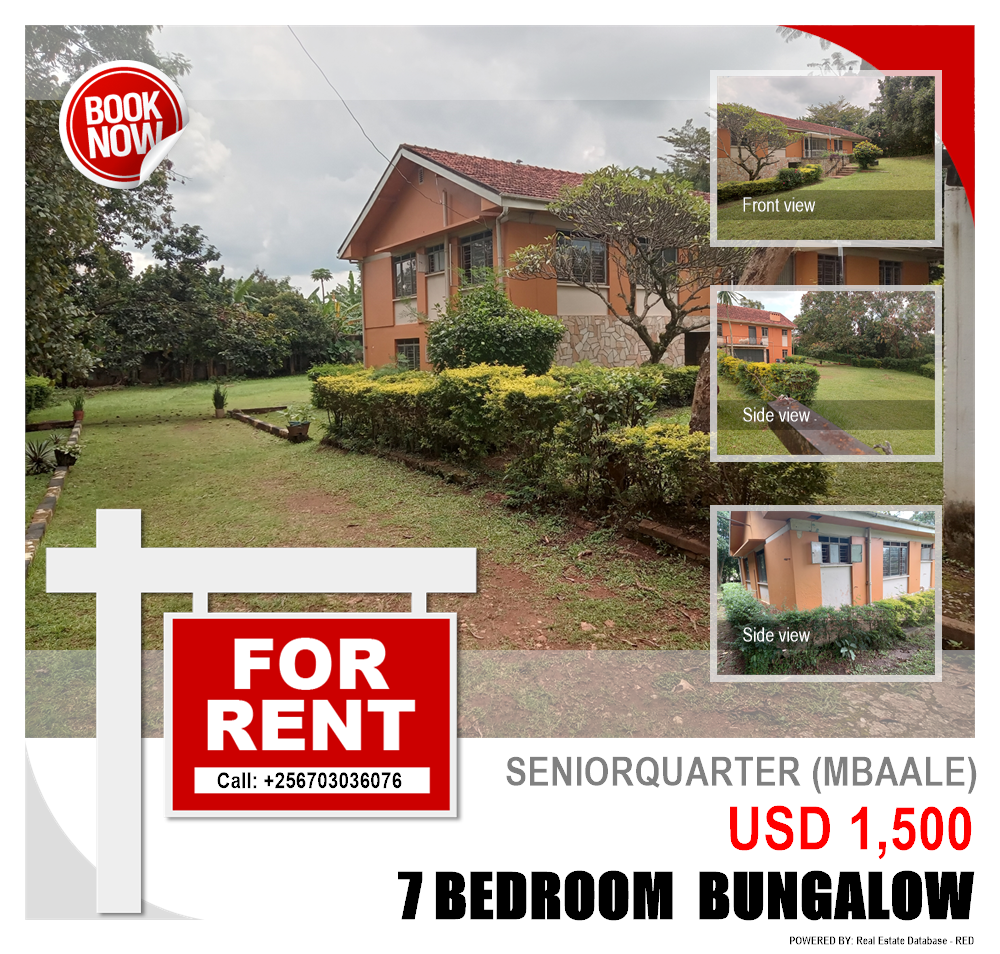 7 bedroom Bungalow  for rent in Seniorquarter Mbaale Uganda, code: 213466