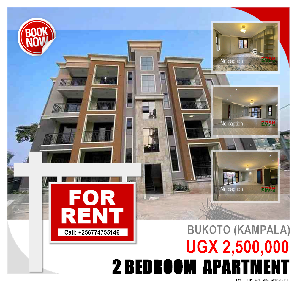 2 bedroom Apartment  for rent in Bukoto Kampala Uganda, code: 213468