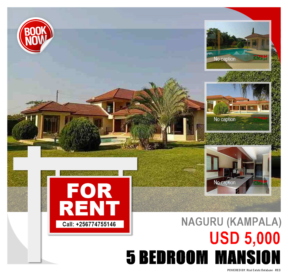 5 bedroom Mansion  for rent in Naguru Kampala Uganda, code: 213469