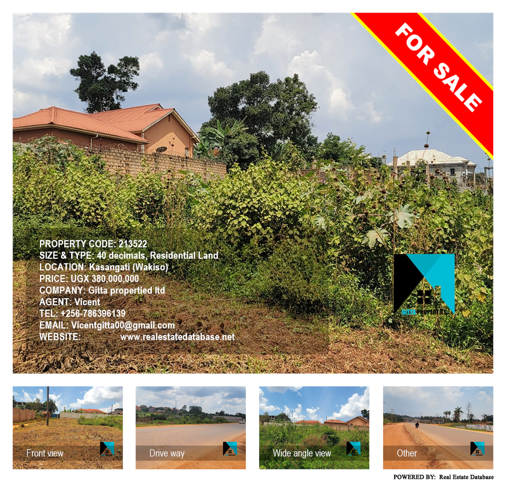 Residential Land  for sale in Kasangati Wakiso Uganda, code: 213522