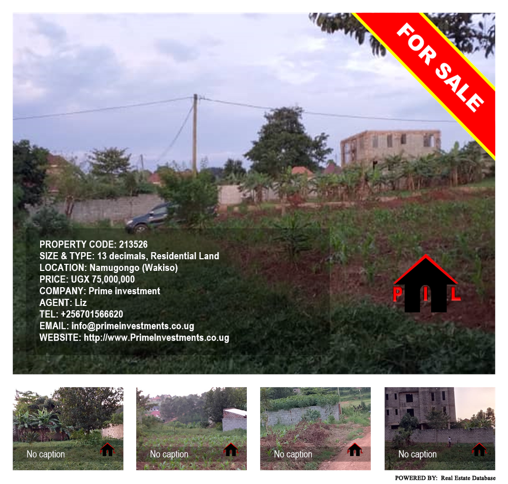 Residential Land  for sale in Namugongo Wakiso Uganda, code: 213526